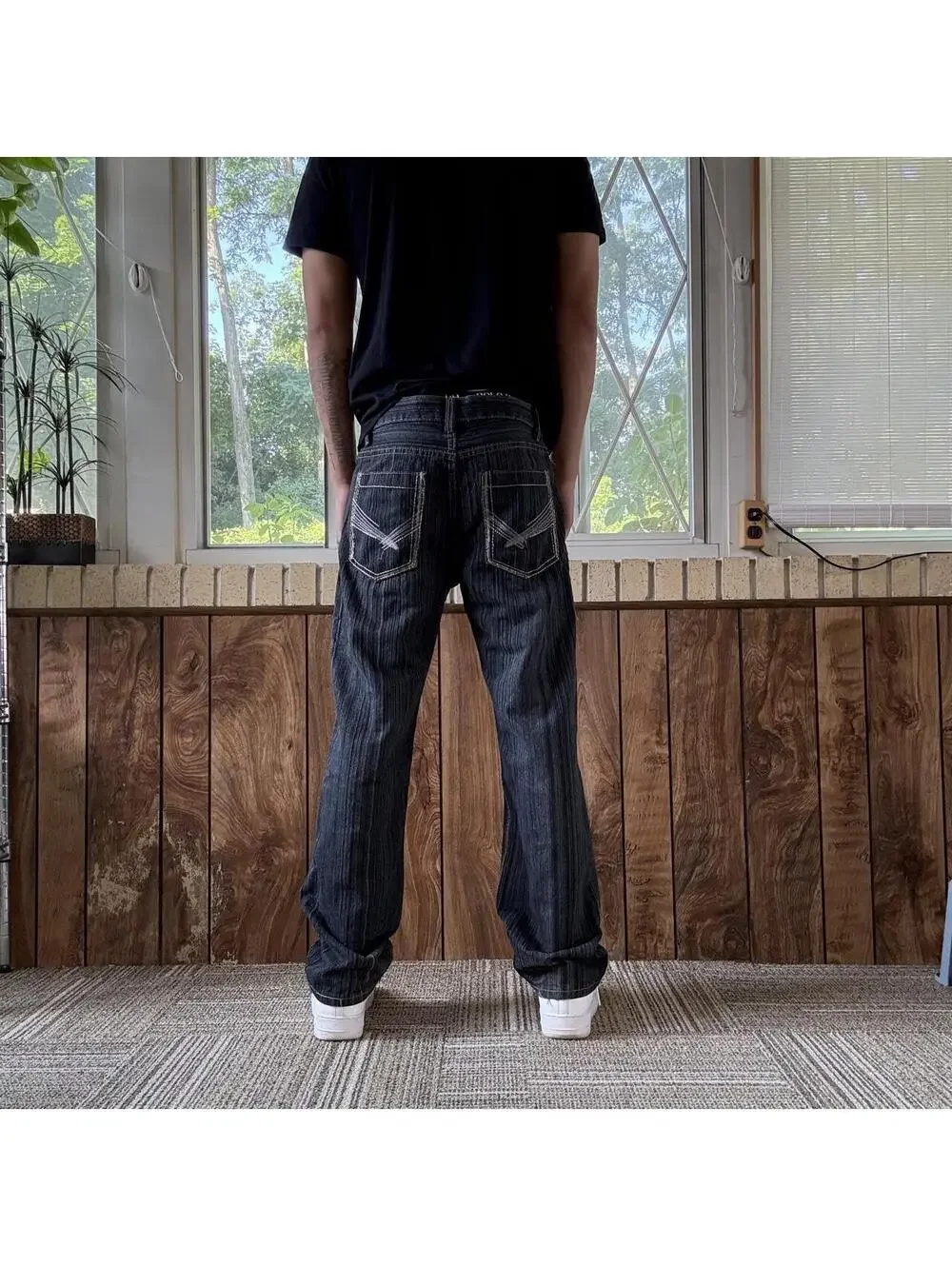premium straight y2k denim.